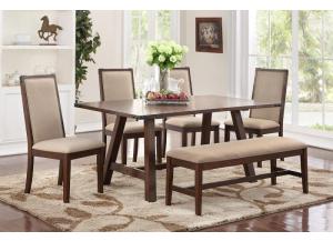 6 Piece Rustic Dining Set image 1